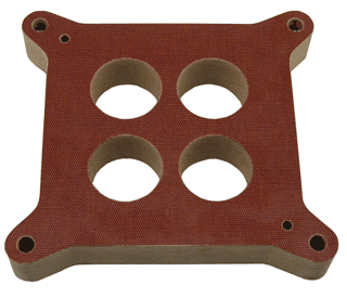 Model 5017 - Holley 390 - 1" Phenolic 4-hole Carb. Spacer - 7 deg. TAPERED bores