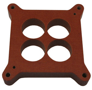 Model 5019 - Holley 750 - 1" Phenolic 4-hole Carb Spacer - 3 deg. TAPERED bores