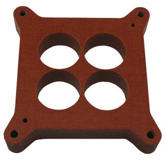 Model 5016 - Holley 850 - 1" Phenolic 4-hole Carb Spacer - STRAIGHT bores