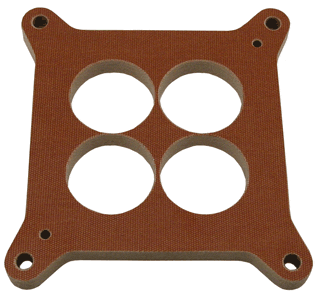 Model 5024 - Holley 750 - 1/2" Phenolic 4-hole Carb Spacer - STRAIGHT bores