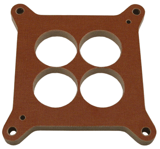 Model 5022 - Holley 390 - 1/2" Phenolic 4-hole Carb. Spacer STRAIGHT bores